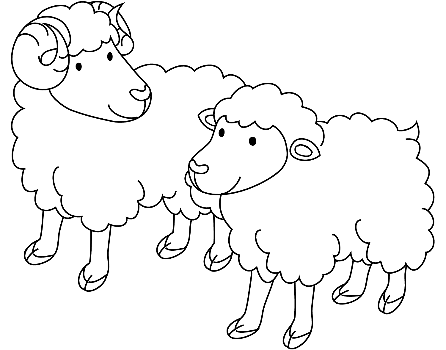 Раскраска Баранчик и овечка