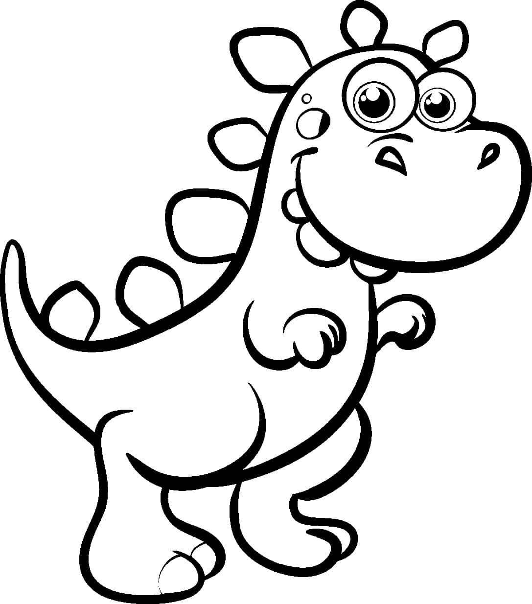 Раскраска Добрый динозавр