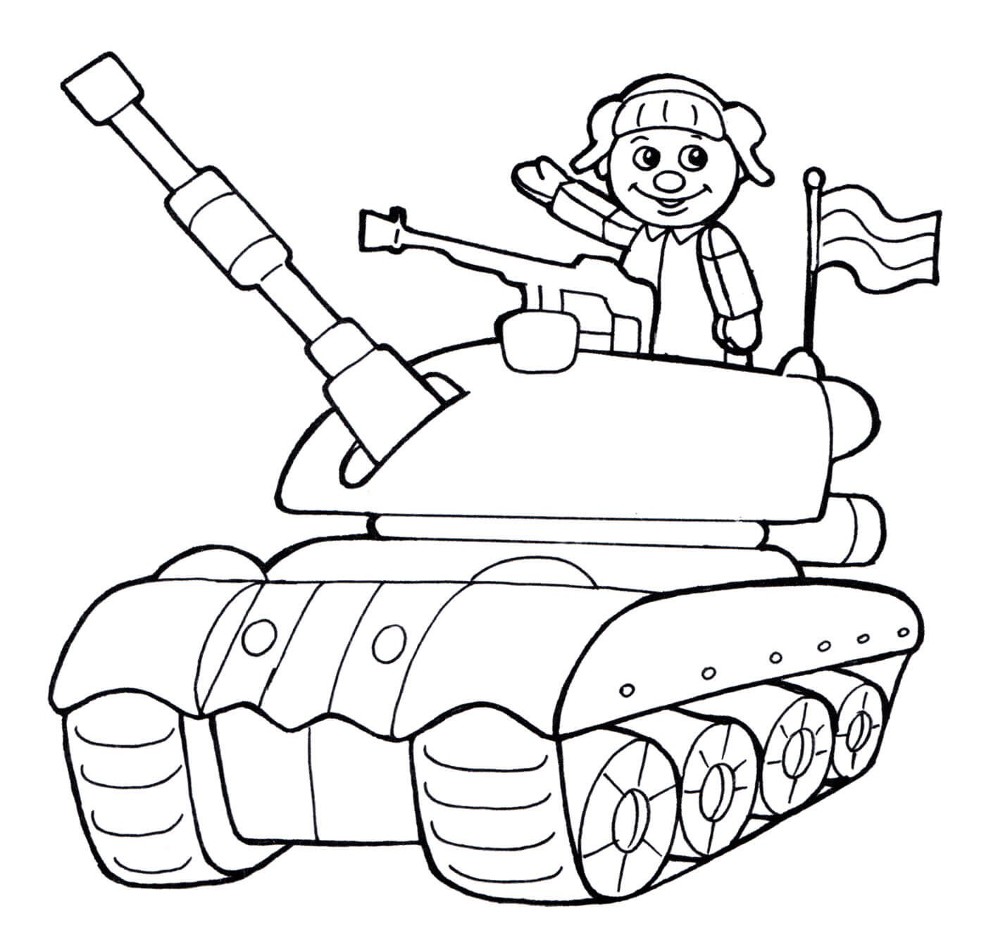Раскраска Игрушечный танк
