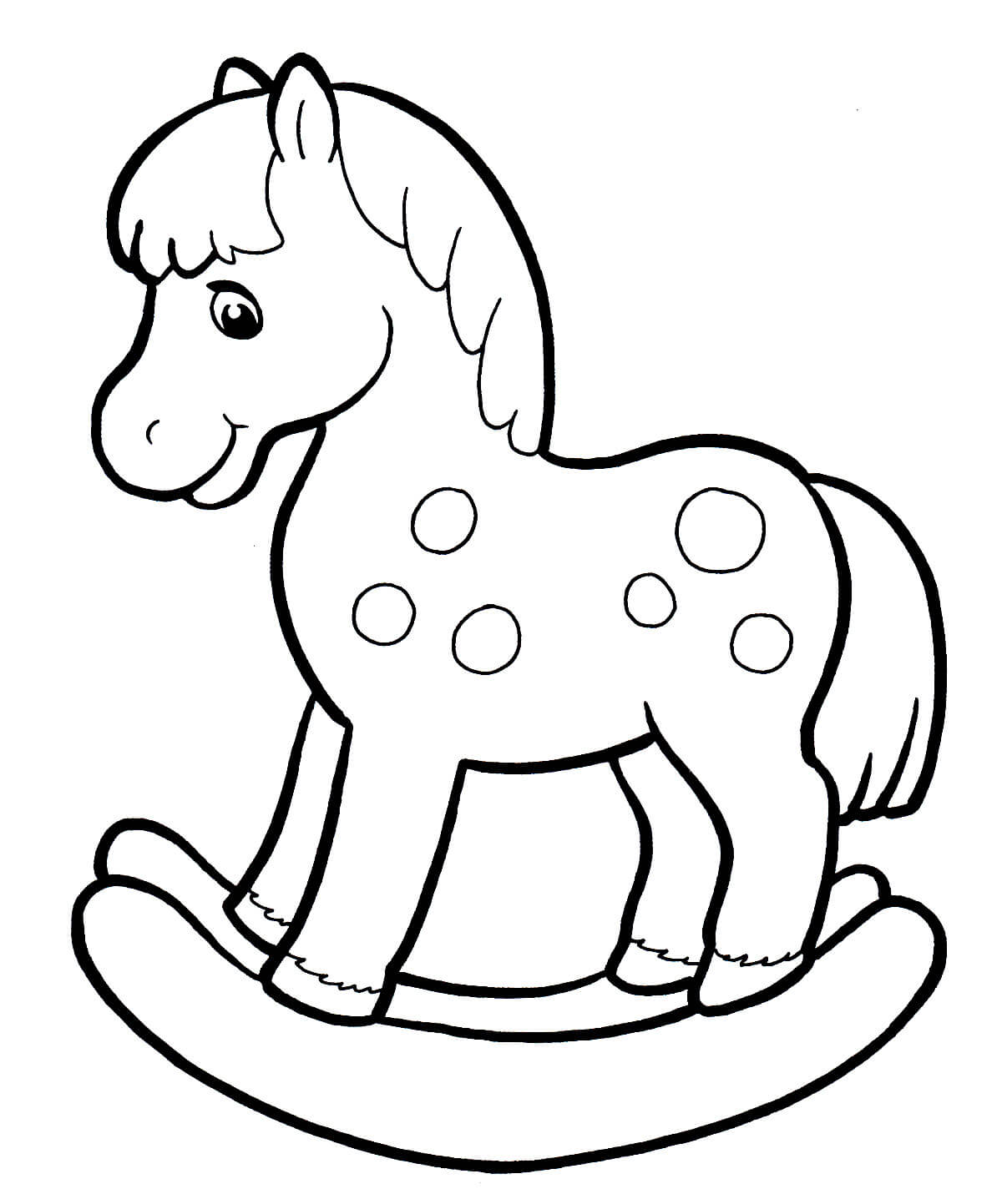 Раскраска Игрушка лошадка