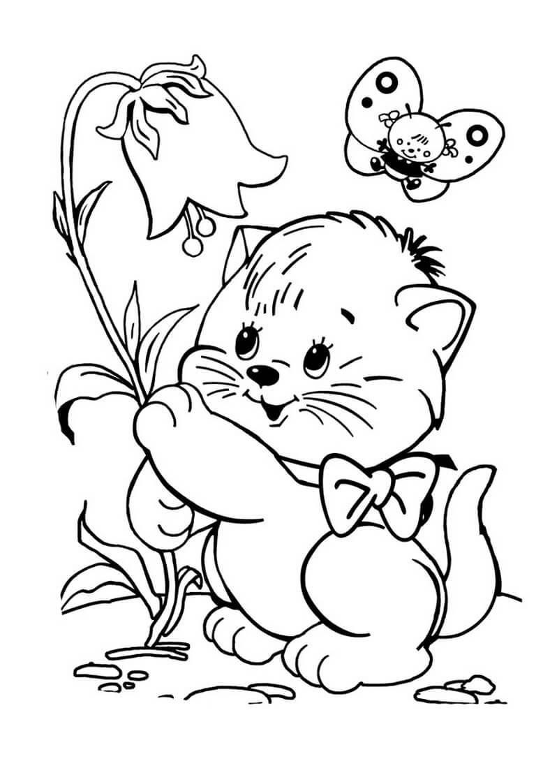 Раскраска Кошечка