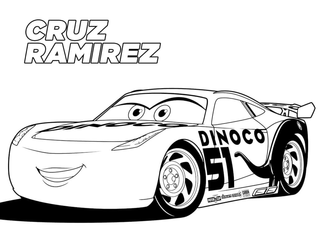 Раскраска «Круз Рамирез»