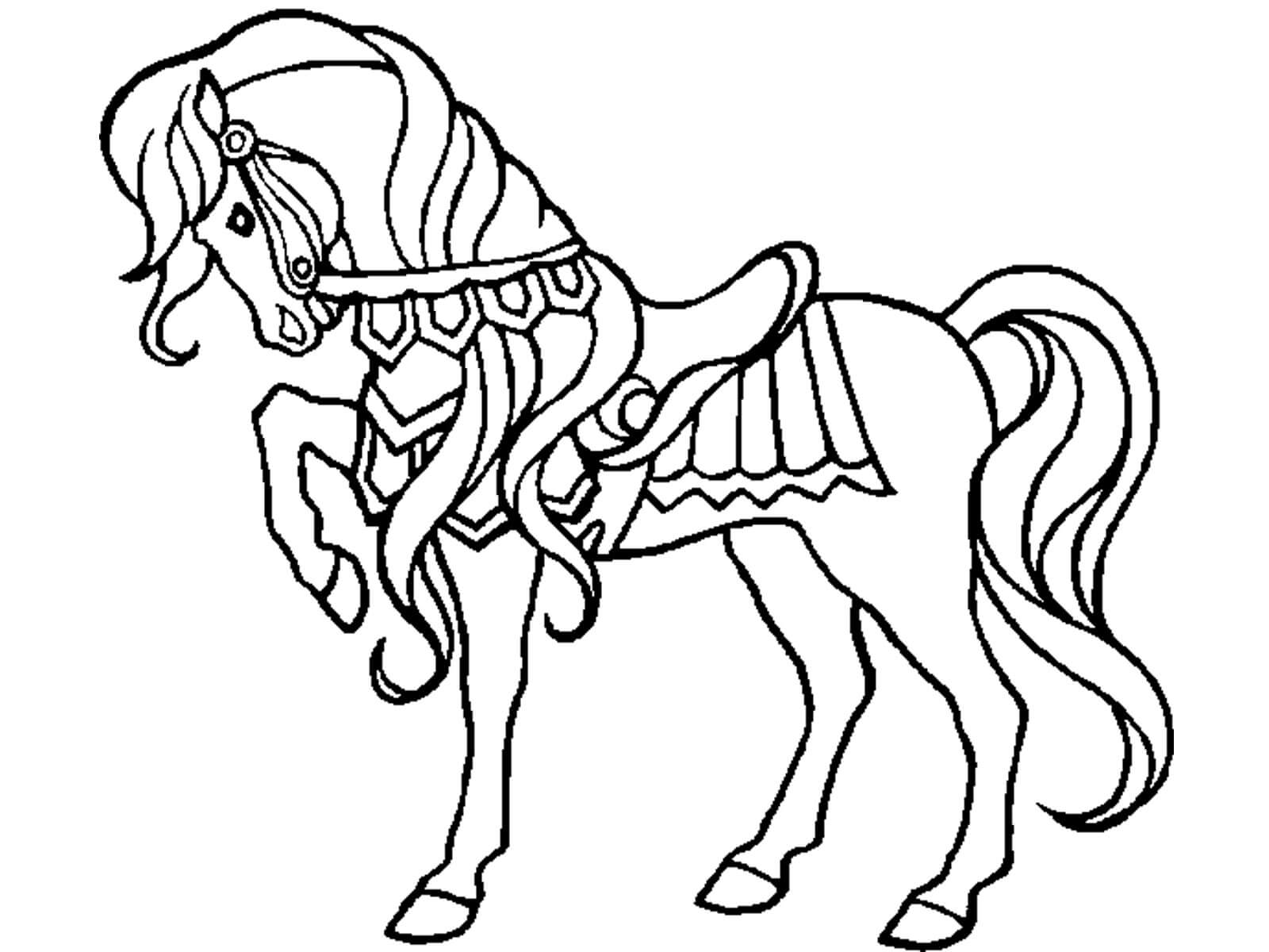 Раскраска Лошадь принцессы