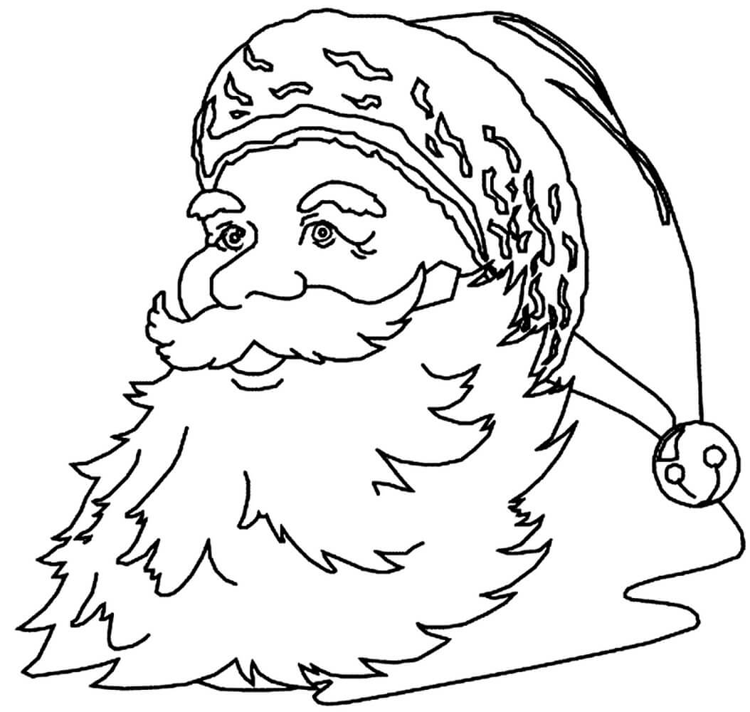Раскраска Портрет Санта Клауса