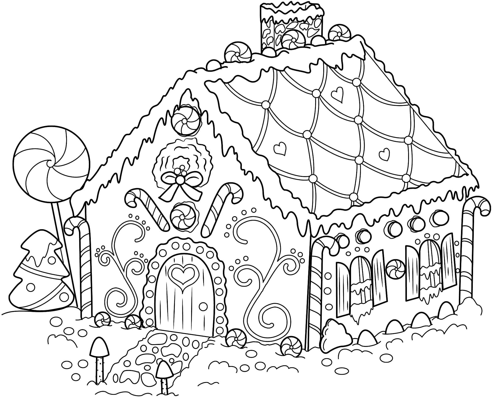Раскраска Сказочный домик