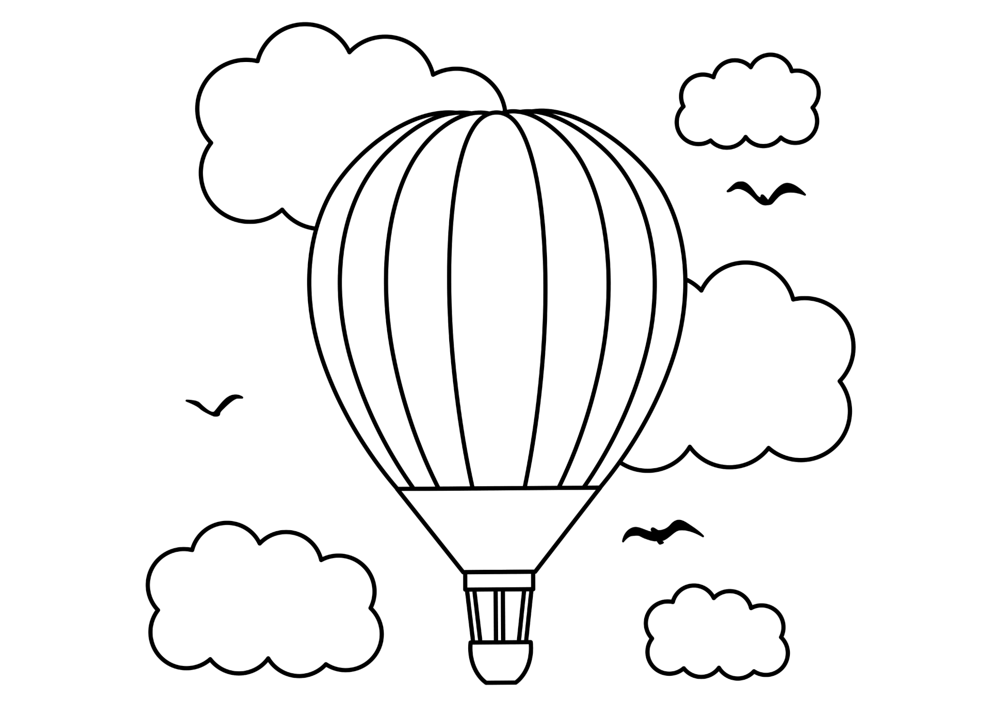 Раскраска Воздушный шар