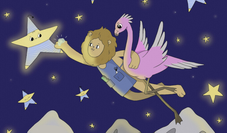 LION и FLAMINGO и происшествие в парикмахерской