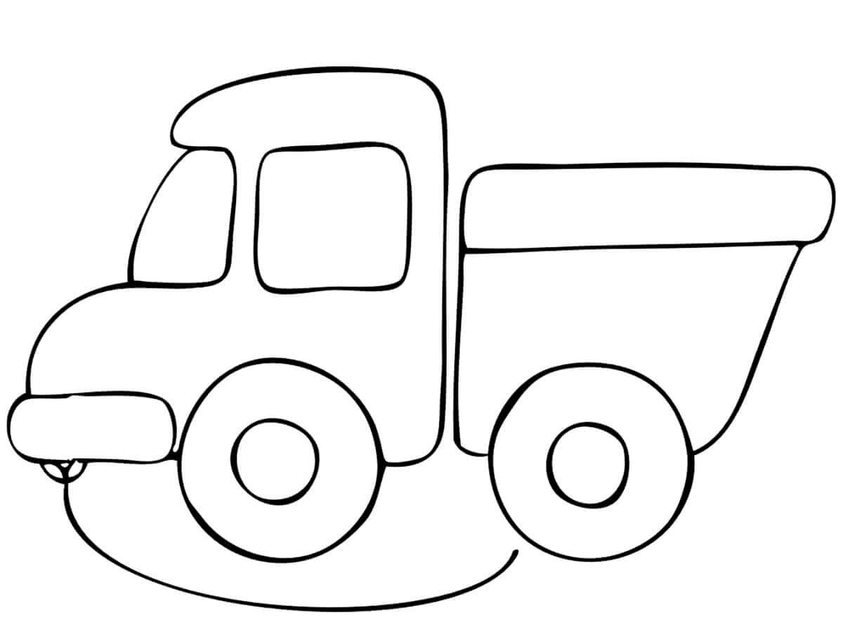 Раскраска Детский грузовик