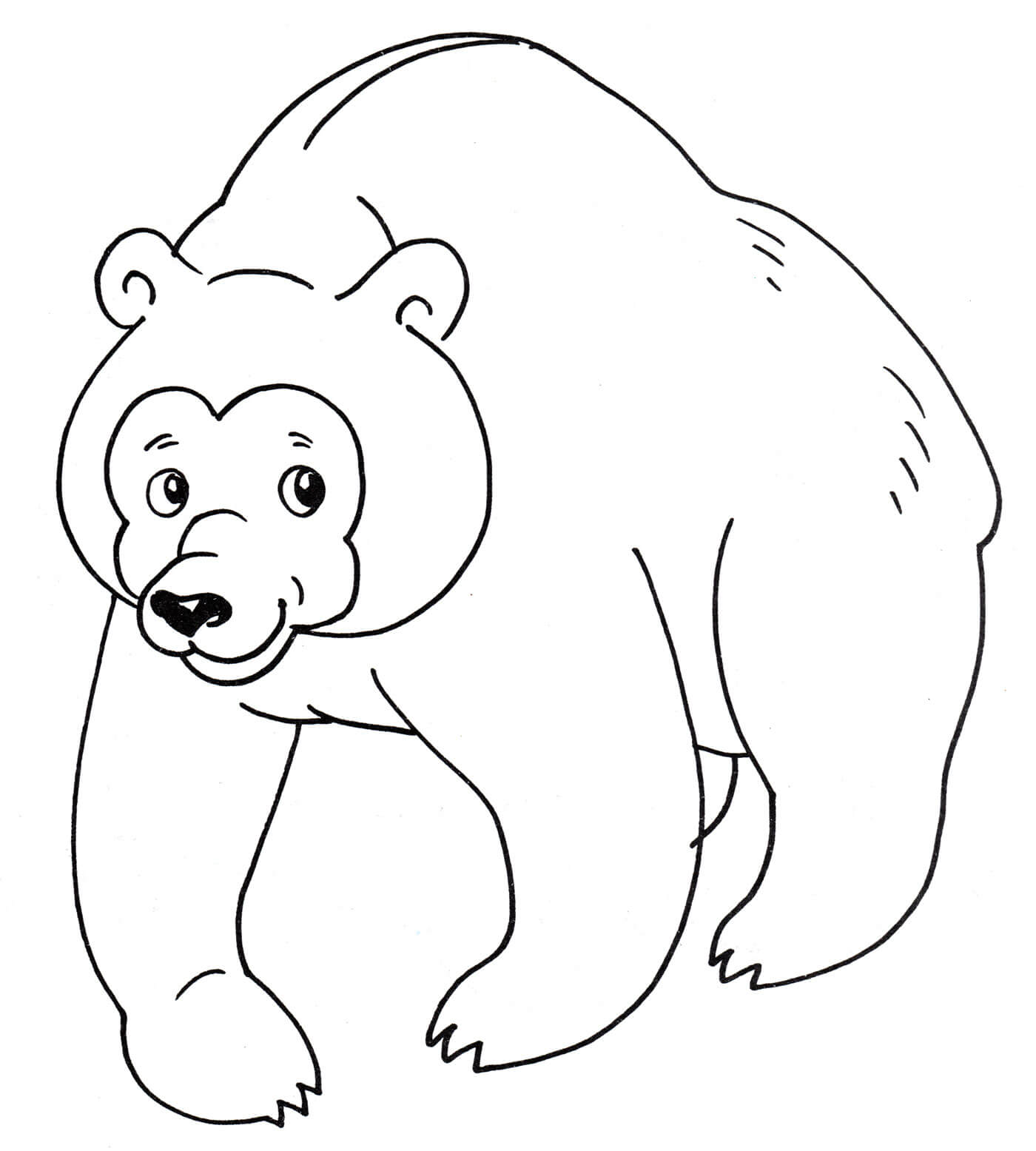 Раскраска Добрый медведь