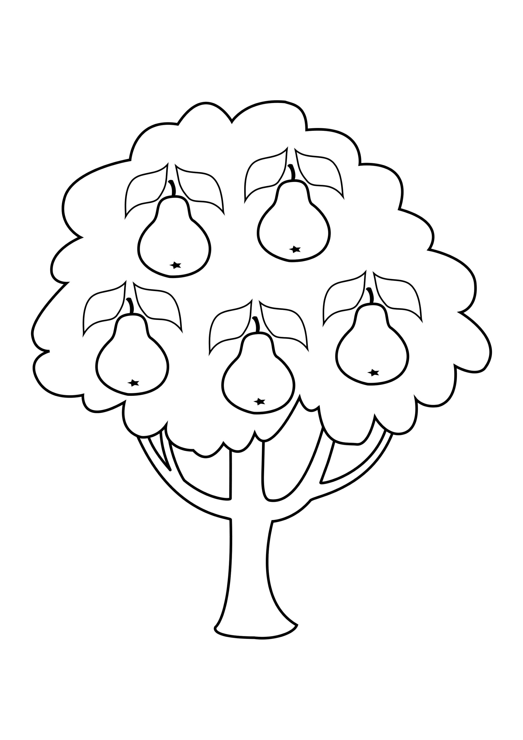 Раскраска Грушевое дерево