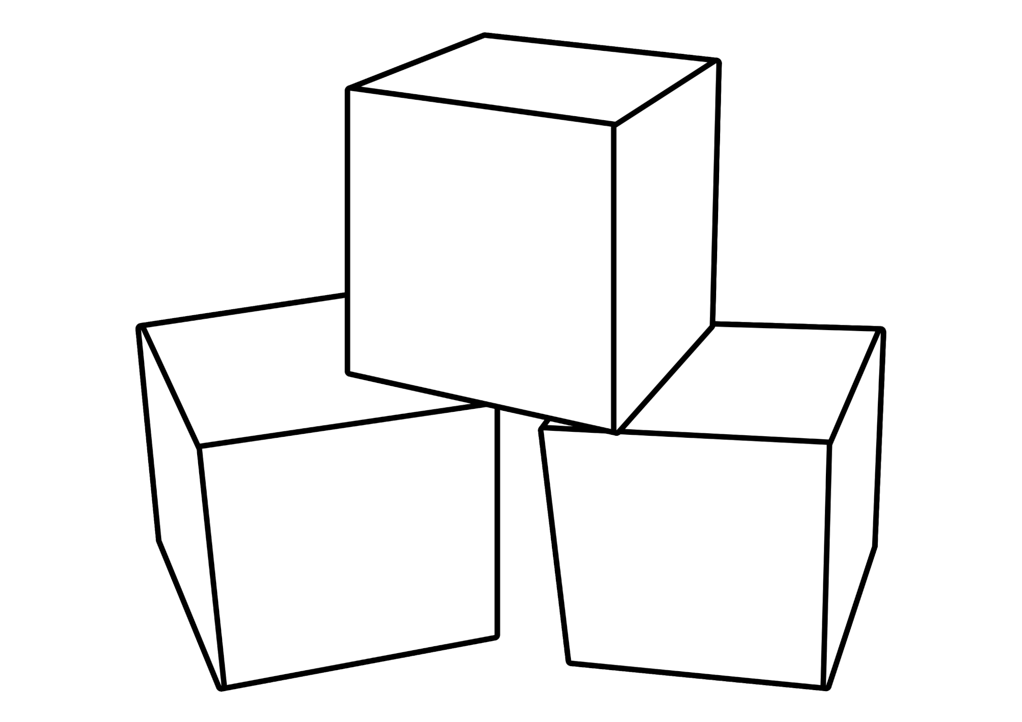 Раскраска Кубики