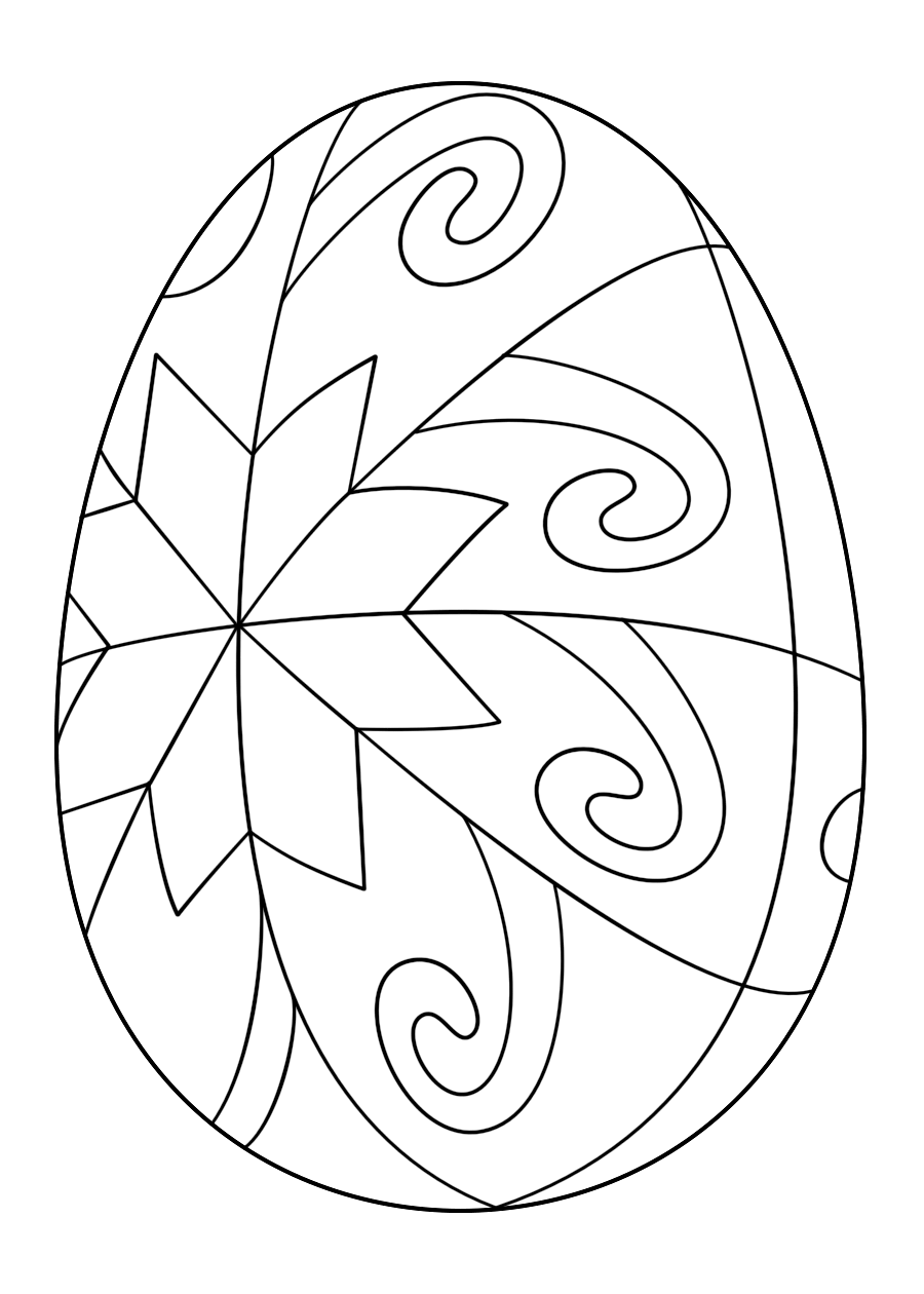 Раскраска Пасхальное яйцо с узором