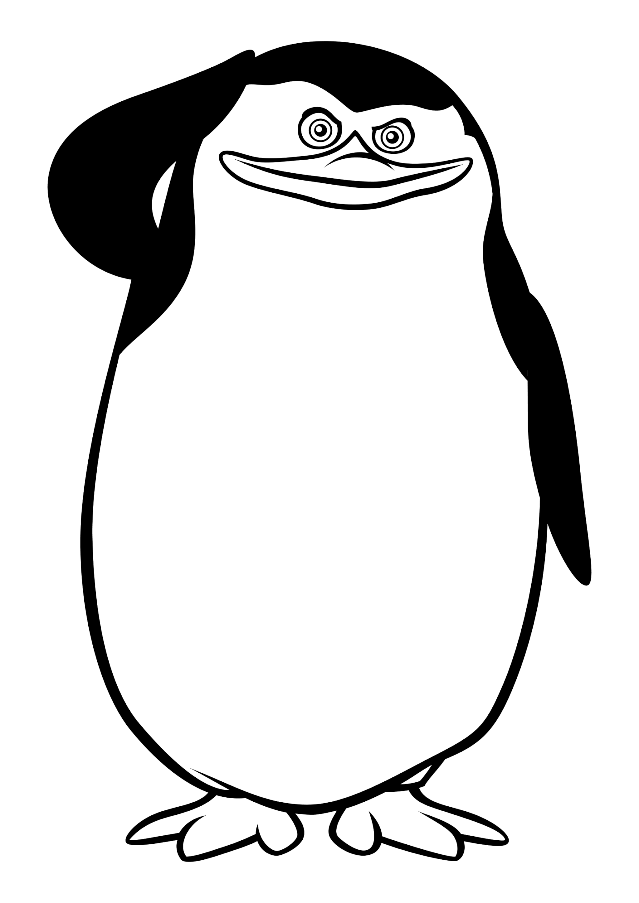 Раскраска Пингвин Рядовой