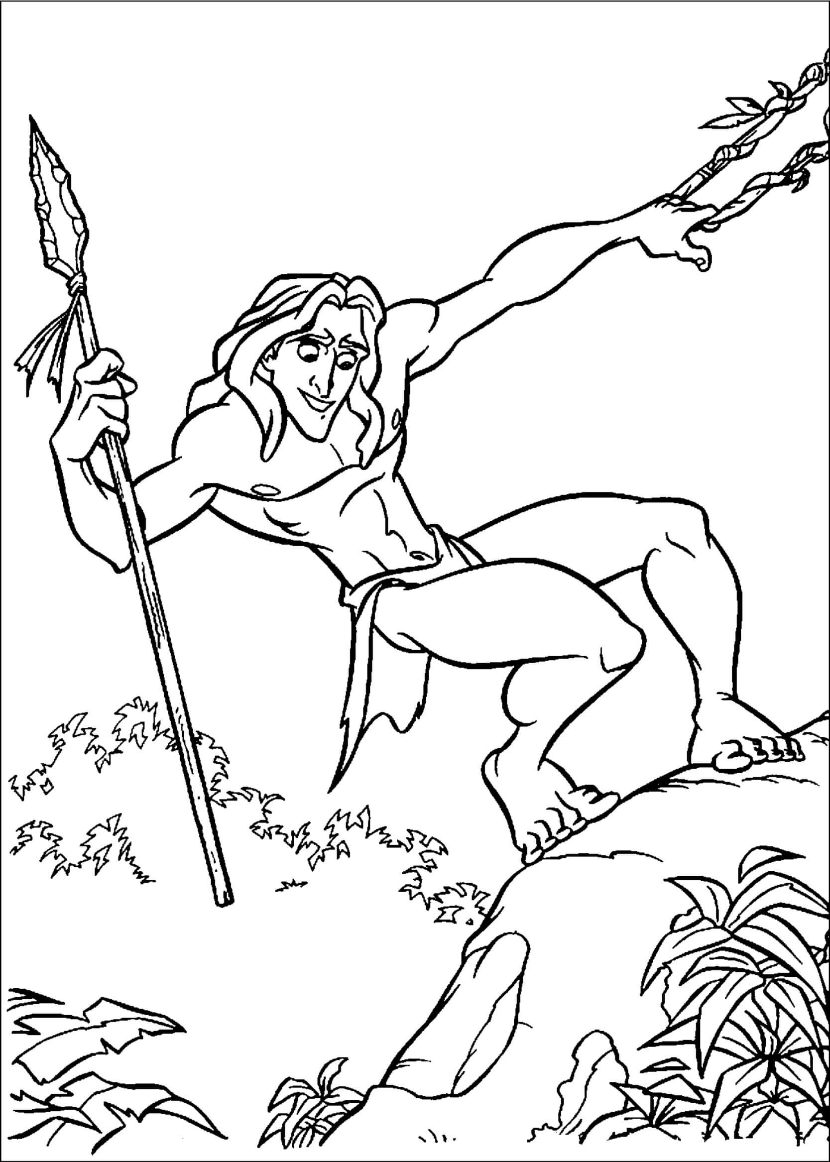 Раскраска Тарзан