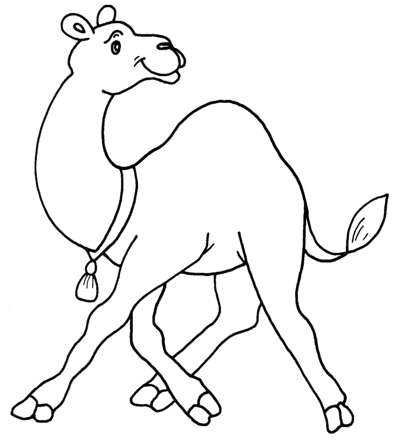 Раскраска Верблюд с горбом