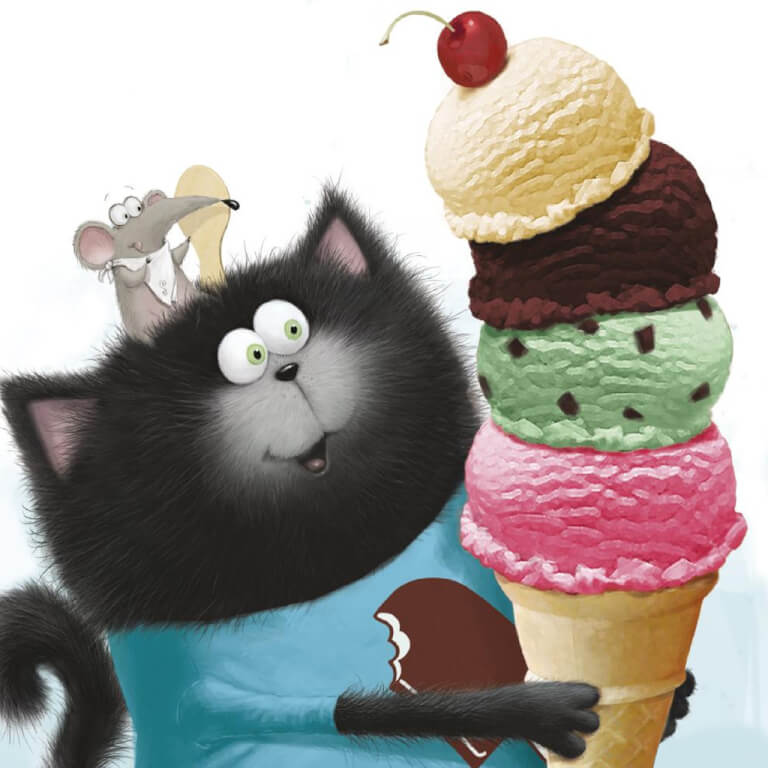Котёнок Шмяк на фабрике мороженого
